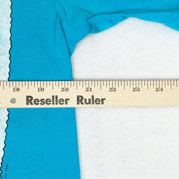 Vintage 1987 Catchit T-Shirt XL Blue Skater Surfer Beach Single Stitch - Picture 6 of 7